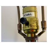 Vintage Table Lamps - Stiffel & Hobnail White Glass & Fluted Ceramic Base