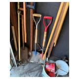 Garden Tools: Shovels, Rakes & Hand Tools in Garage
