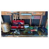 General Tools Hand & Power Tools in Red Toolbox - Hammers, Drill, Saws & More