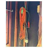 Orange Extension Cords - Heavy-Duty Electrical Cables with Clips