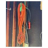 Orange Extension Cords - Heavy-Duty Electrical Cables with Clips