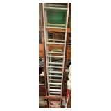 Aluminum Ladder With Wooden Base Frame - Used Garage/Workshop Ladder