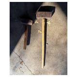 Two Sledge Hammers with Wooden Handles