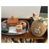 Shelving Unit w Books & Decor Inc Betty Crocker New Picture Cook Book & The Joy of Cooking - Vintage Cookbooks & Wine Guide 2004