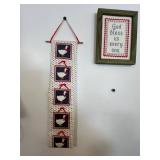 Assorted Wall Decor Bundle: Welcome Sign, Denmark Plate, Crosses & Spoons, Heart Hangings