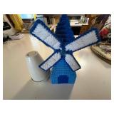 Craft Decor Collection - Cross-Stitch Frames, Crochet House Kleenex Cover, Windmill Scent Cover, Candle Centerpiece, Mini Chair