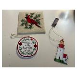 Craft Decor Collection - Cross-Stitch Frames, Crochet House Kleenex Cover, Windmill Scent Cover, Candle Centerpiece, Mini Chair