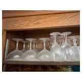 Crystal Stemware Assortment - Clear Wine Glasses & Crystal Lotus Candle Holder