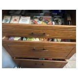 Contents of Kitchen Drawers With Greeting Cards & Ribbon Spools