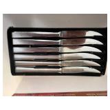 Lot of Steak Knife Sets Inc Mode Danish 8-Piece Steak Knife Set in Wood Box