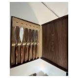 Lot of Steak Knife Sets Inc Mode Danish 8-Piece Steak Knife Set in Wood Box