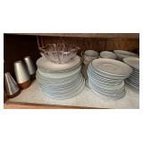 Noritake White Brook Dinnerware Set - Japan Pattern, Plates, Bowls, Cups