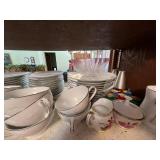 Noritake White Brook Dinnerware Set - Japan Pattern, Plates, Bowls, Cups