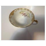 Noritake Japan Porcelain Dinnerware - Floral Gold Rim Plates, Teacups & Turquoise Mugs