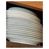 Noritake Japan Porcelain Dinnerware - Floral Gold Rim Plates, Teacups & Turquoise Mugs