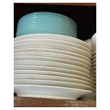Noritake Japan Porcelain Dinnerware - Floral Gold Rim Plates, Teacups & Turquoise Mugs