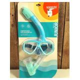 speedo Junior mask Snorkel Set -Blue- Teal,Ideal for Ages 6-14