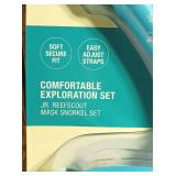 speedo Junior mask Snorkel Set -Blue- Teal,Ideal for Ages 6-14