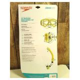 speedo Junior mask Snorkel Set -Blue- Teal,Ideal for Ages 6-14