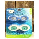 Speedo Kids 2 pack Swim Goggles ages 3-6 Blue White