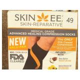 Skineez Medical Grade Advanced Healing Compression Socks, 2 Pairs, Small Medium