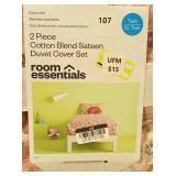 Room Essentials - Cotton Blend Sateen Duvet Cover and Sham Set