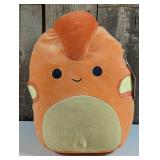 Squishmallows - Orange Dinosaur with Fuzzy Head Plush Toy