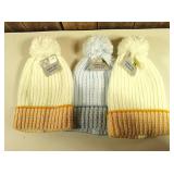 Ladies Beanie Hat, One Size  (set of 3)
