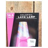 LAVA 14.5" Pinwheel Holographic Foil Novelty Table Lamp