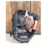 Franklin Sports 10" T-Web Glove with Ball: Youth PVC Mitt, Right-Handed