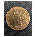 Liberty Head Gold Double Eagle 1899 - U.S. $10 Gold Coin