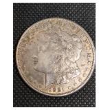 Morgan Silver Dollar 1921-S - United States One Dollar Coin (Circulated)