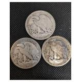 Walking Liberty Half Dollars - 3 Coins (2)1942,1935
