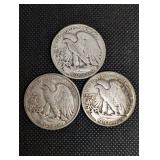 Walking Liberty Half Dollars (Lot of 3)