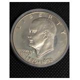 1976 Silver Eisenhower Bicentennial Dollar 1776-1976 - One Dollar Coin