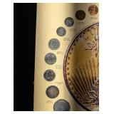 UNITED STATES 20th CENTURY COINS Poster & Bicentennial Constitution Covers Set