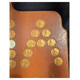 Antique Wooden Penny Coin Board Display - 1922-1971 Markings