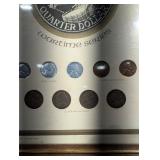The Kennedy Mint Time Series Lincoln Cent And War Nickel Framed Display