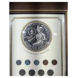 The Kennedy Mint Time Series Lincoln Cent And War Nickel Framed Display