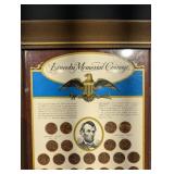 Framed Lincoln Memorial Coinage Display Poster with 1909-1958 Lincoln Cents Collection