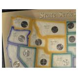 State Series Quarters Map Poster - 50-State Quarters Display