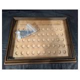 United States State Quarters Collector Display Frame with Bag of Quarters