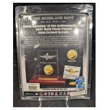 The Highland Mint 100th Running Indianapolis 500 24KT Gold Flash Plated Coin in Acrylic Display