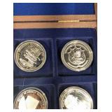 American History Commemorative Coin Set in Wood Case (12 Silver Rounds)