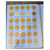 Lincoln Cent Collection on Blue Album Pages - 1941-1962 Mint Marks (D/S)