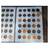 Lincoln Cent Collection 1909-1939 on Blue Display Cards - 3 Panels