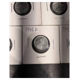 Steel 1943-D Wheat Cents (Lot of 5)