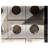 US Indian Head Cents Collection - Assorted Dates, Late 1800s to Early 1900s