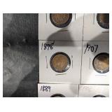 US Indian Head Cents Collection - Assorted Dates, Late 1800s to Early 1900s