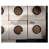US Indian Head Cents Collection - Assorted Dates, Late 1800s to Early 1900s